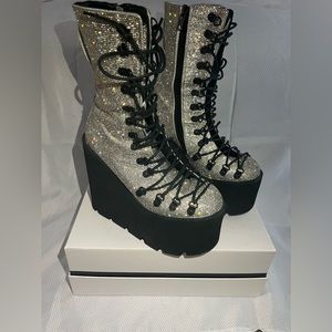 CANY CRYSTAL TRALTOR BOOTS SILVER